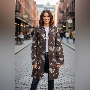 REBA Chic Floral Black & White Jacket Sz. 4 NWOT